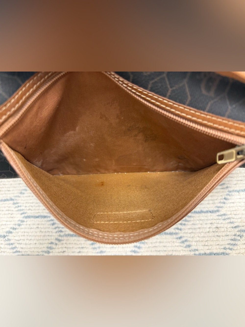 DIOR Vintage Brown Iconic Monogram Honeycomb Coated Canvas Weekender Travel Bag - Picture 14 of 16
